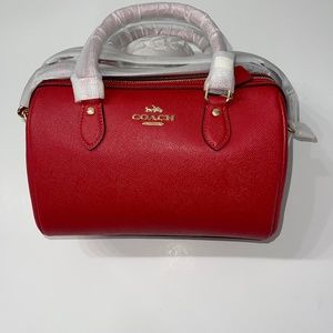 ‼️NWT COACH RED LEATHER SATCHEL‼️